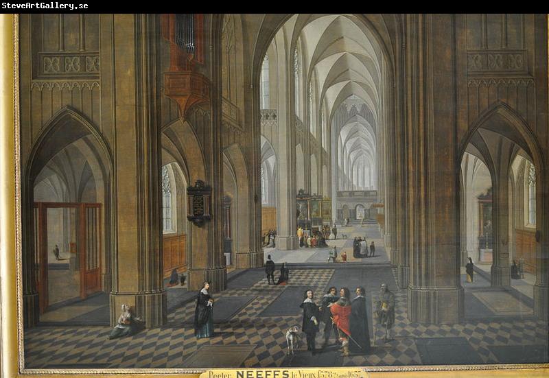 Pieter Neefs View of the interior of a church